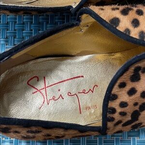 Walter Steiger leopard print flat slip on
